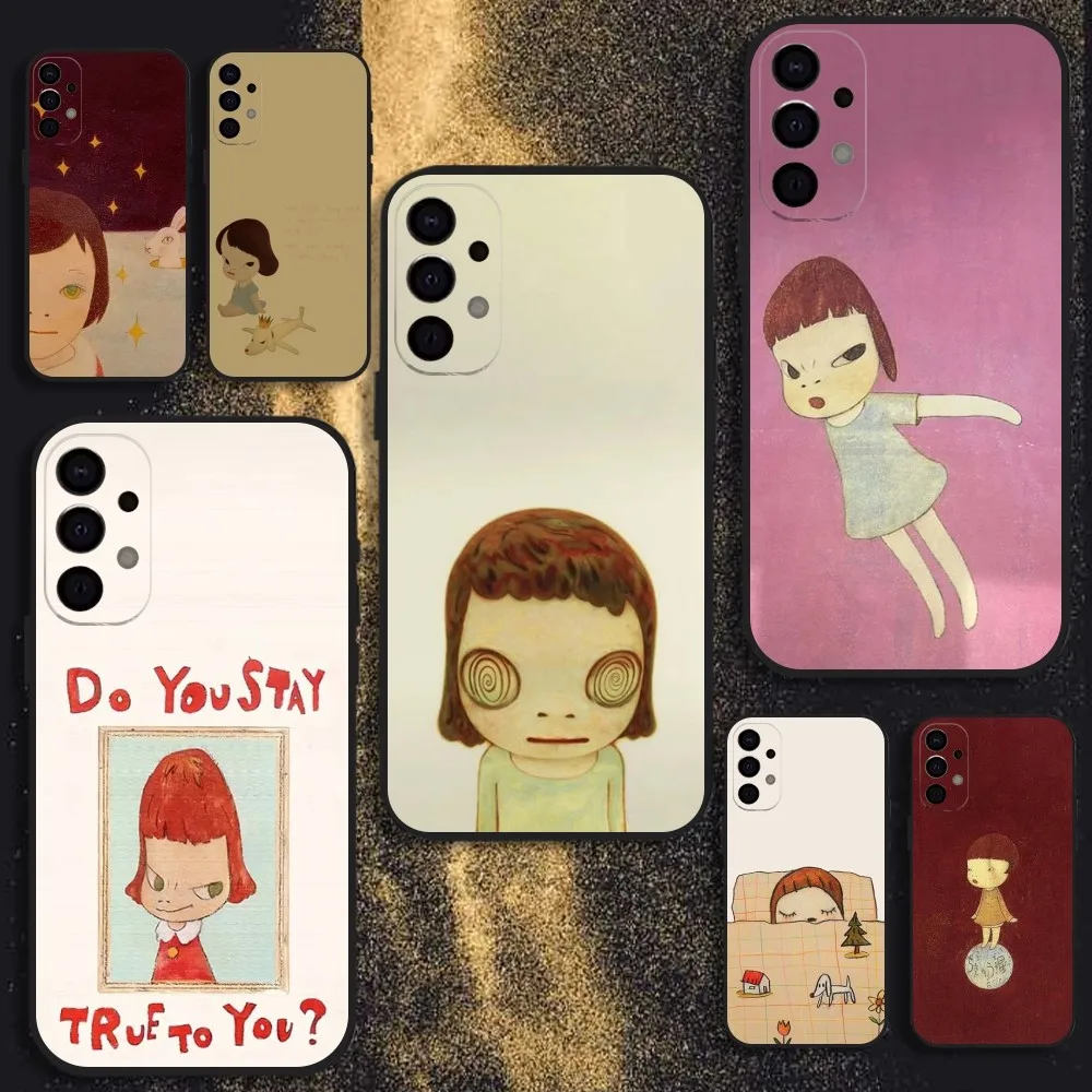 

Cute Y-Yoshitomo Nara Phone Case For Samsung S25,S24,S21,S22,S23,S30,Ultra,S20,Plus,Fe,Lite,Note,10,9,5G Black Cover