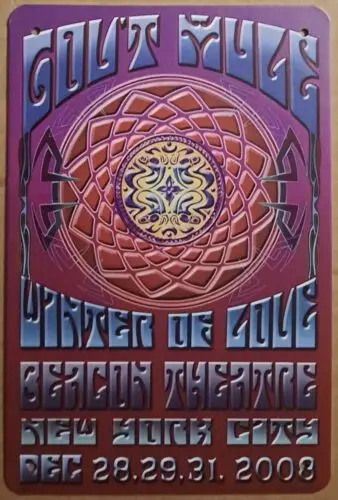 Gov't Mule Winter of Love Beacon Theatre New York City metal hanging wall sign