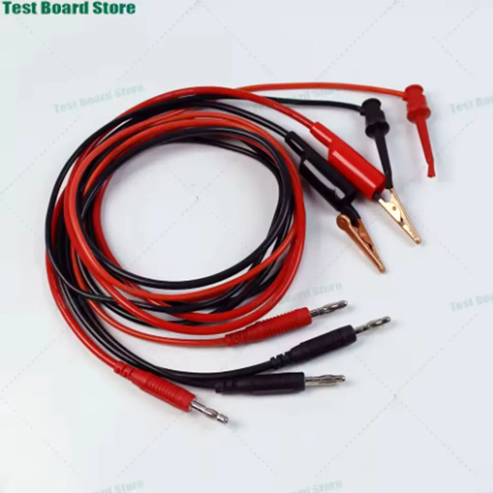 

1 Pair 1M 4mm Banana Plug To Large Test Hook Clip Lead Cable For Multimeter Test Lead Cable Equipment Connector Crocodile Clip