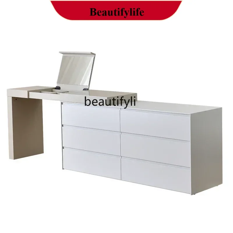 

D178 Italian chest modern simple bedroom end of bed desk makeup table integrated corner dresser