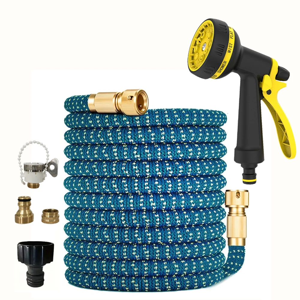 25FT-125FT Expandable Magic Hose High-Pressure Car Wash Cleaning Water Gun Home Garden Watering Water Pipes Gardening Supplies