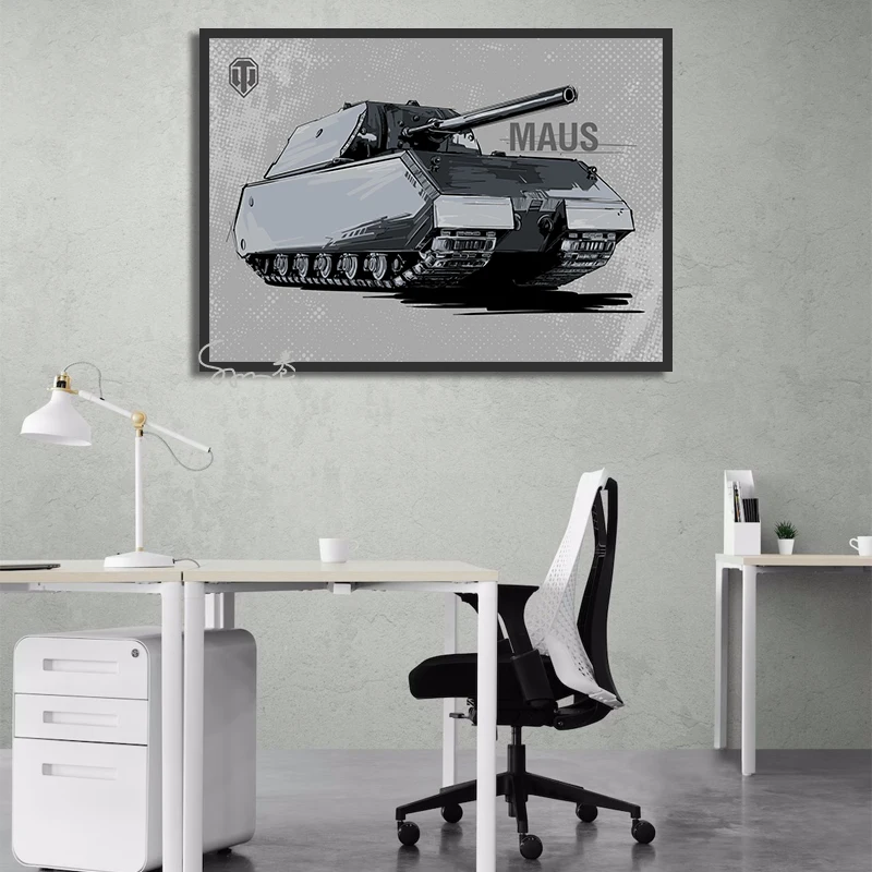 World of Tanks Poster Canvas Printing Gaming Tank Concepts Wall Art Picture World of Tanks Gaming Room Wall Decoration Game Gift