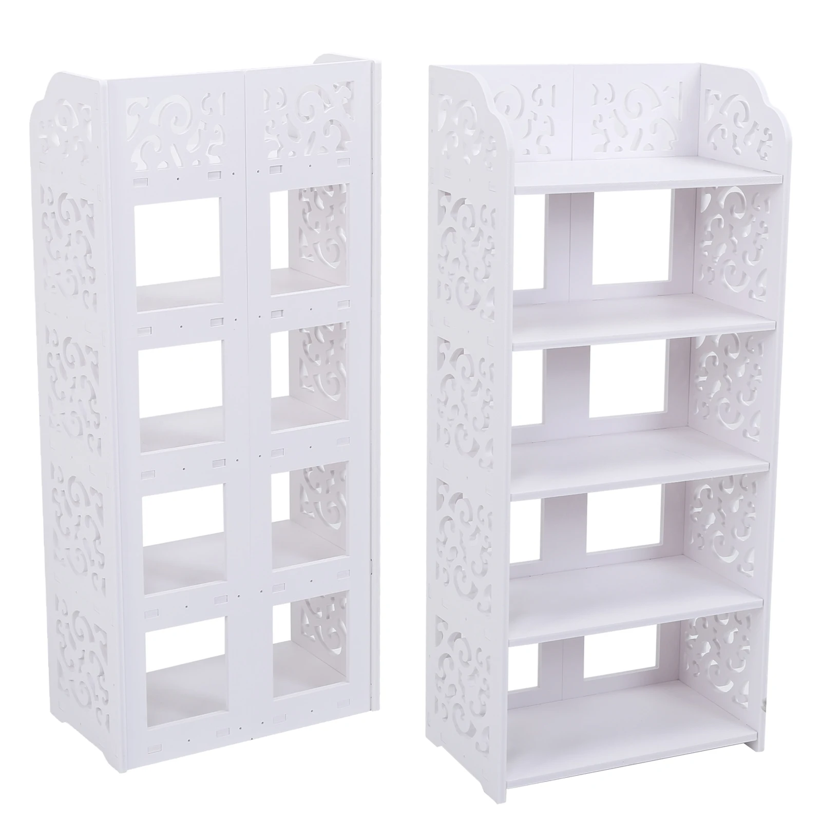 5 Tiers White Hollow Out Shoe Rack Stand Storage Organiser Shelf Shoe Rack Shoe Stand Shoe Storage Organizer Shoe Storage Stand