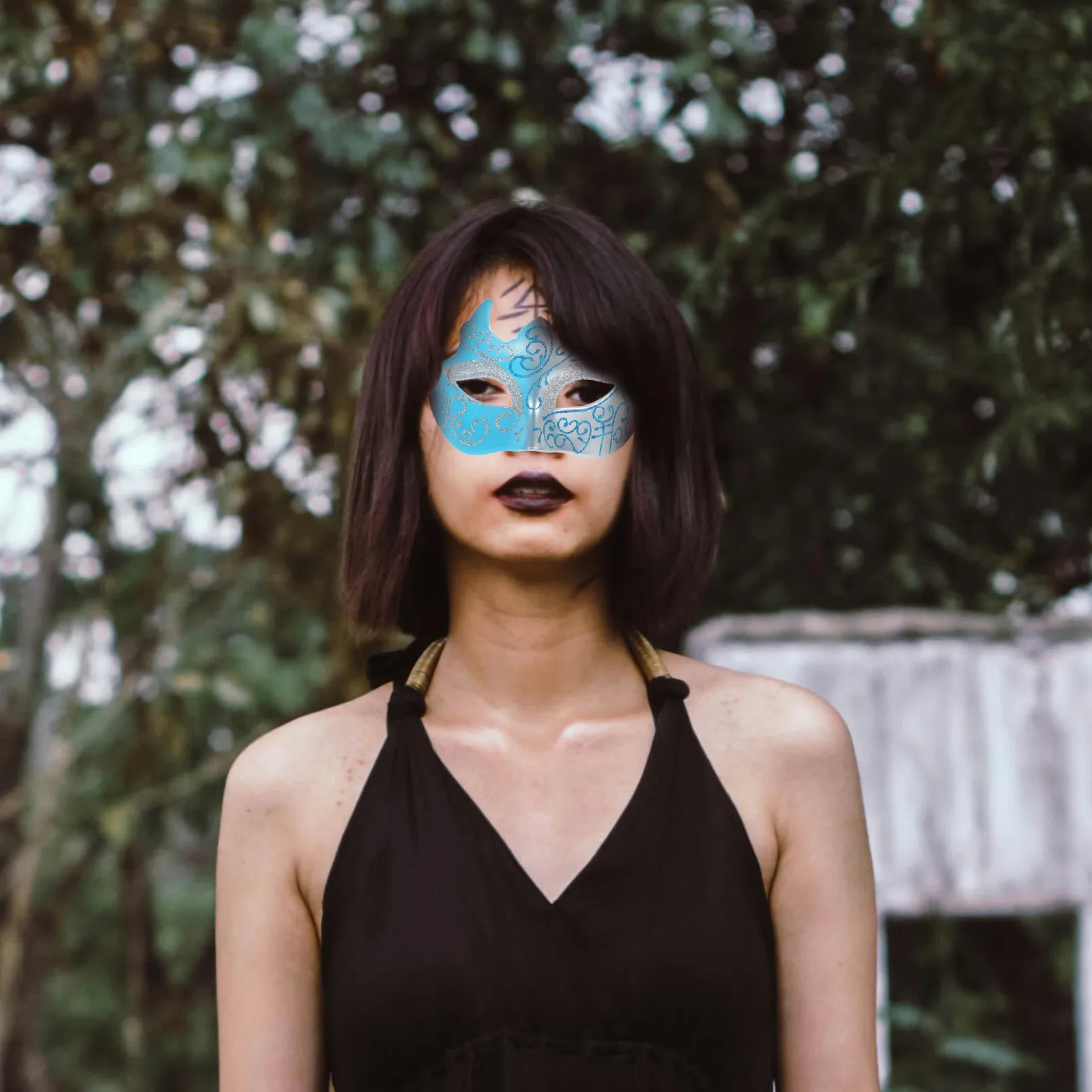 

Painted Mask Decorate Half Cosplay Prop Halloween Party Costume Carnival Decorati̇ve Manual Miss