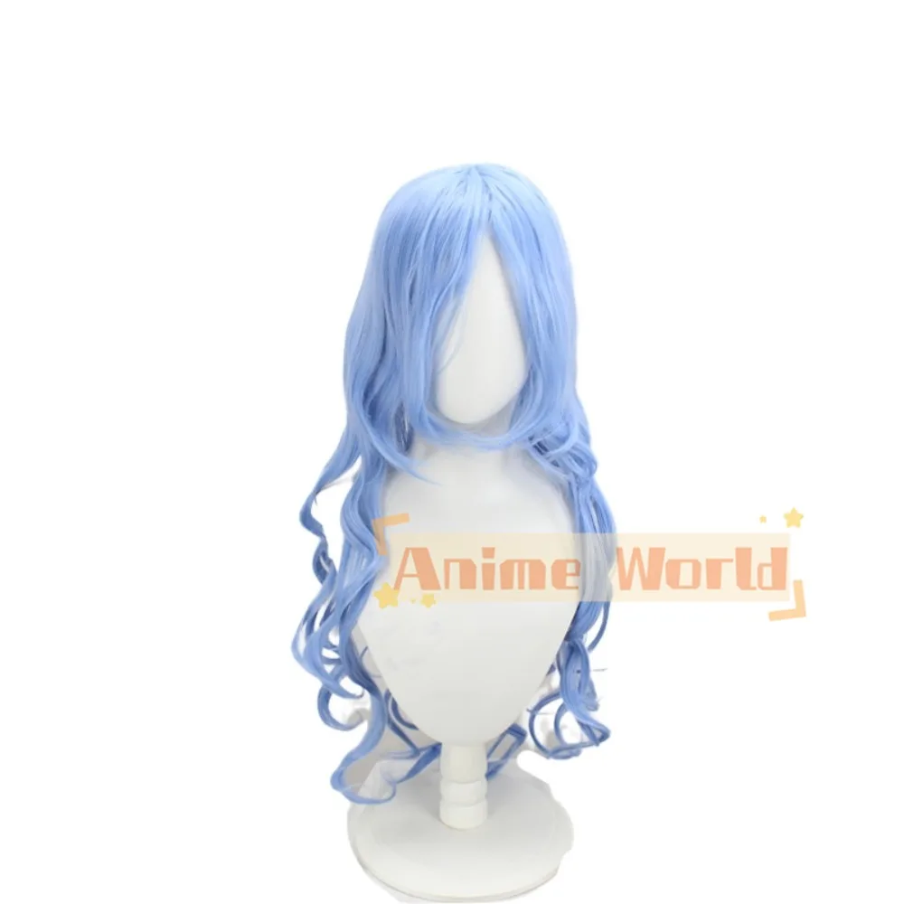 Anime Fairy Tail Juvia Lockser Cosplay Wig Blue Wavy Long Hair Heat Resistant Fiber + Wig Cap view 5