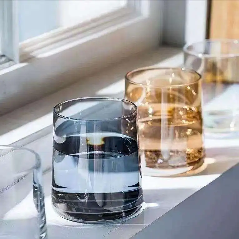 

Hotel Guest Room Tempered Glass Cup Mouth Rinse Cup Transparent Thickened Toothbrush Water Cup Straight Body Cup Ins Style Ad...