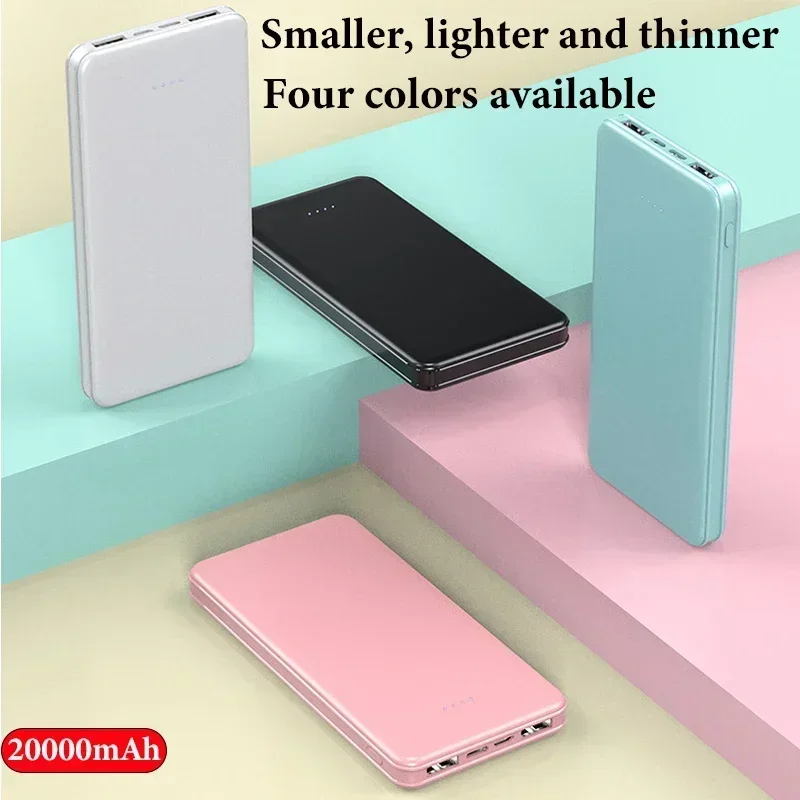 

20000mAh Portable Power Bank Dual Output Dual Input Design 10W High Power USB Wired Mobile Phone Supports Fast Charging