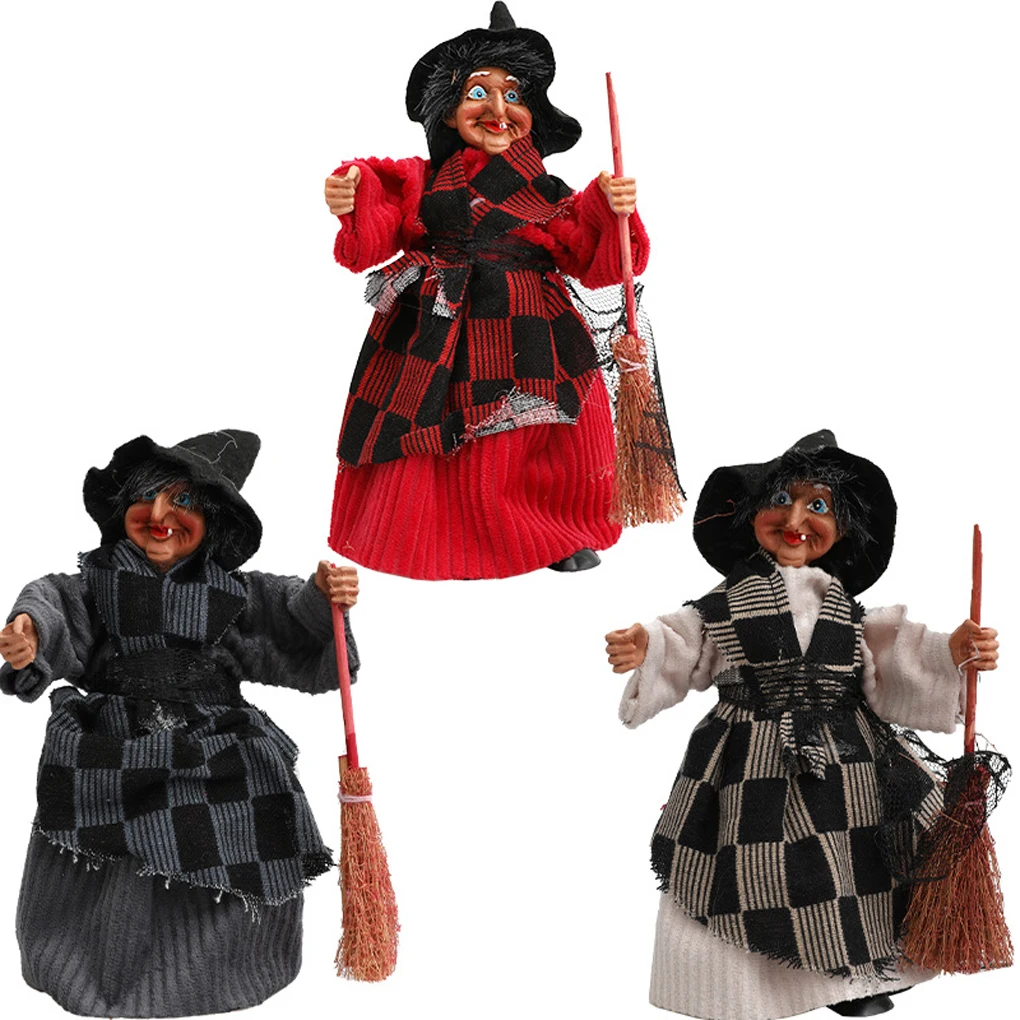 

Halloween Broomstick Witch Funny ing Creative Scary Doll Broom Wizard Scary Lightweight Witch