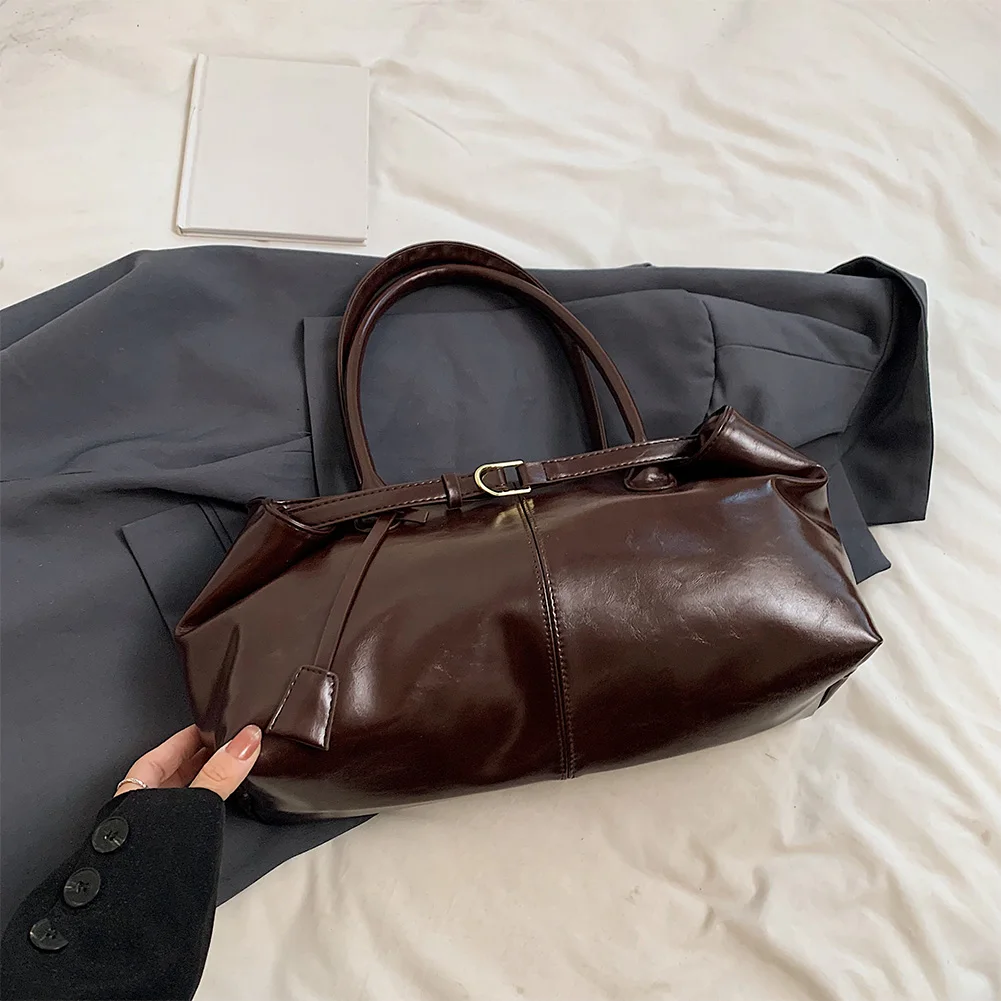 

PU Leather Hobo Handbag Slouchy Top Handle Bag Retro Work Bags Fashion Satchel Bag for Women Work Shopping Travel