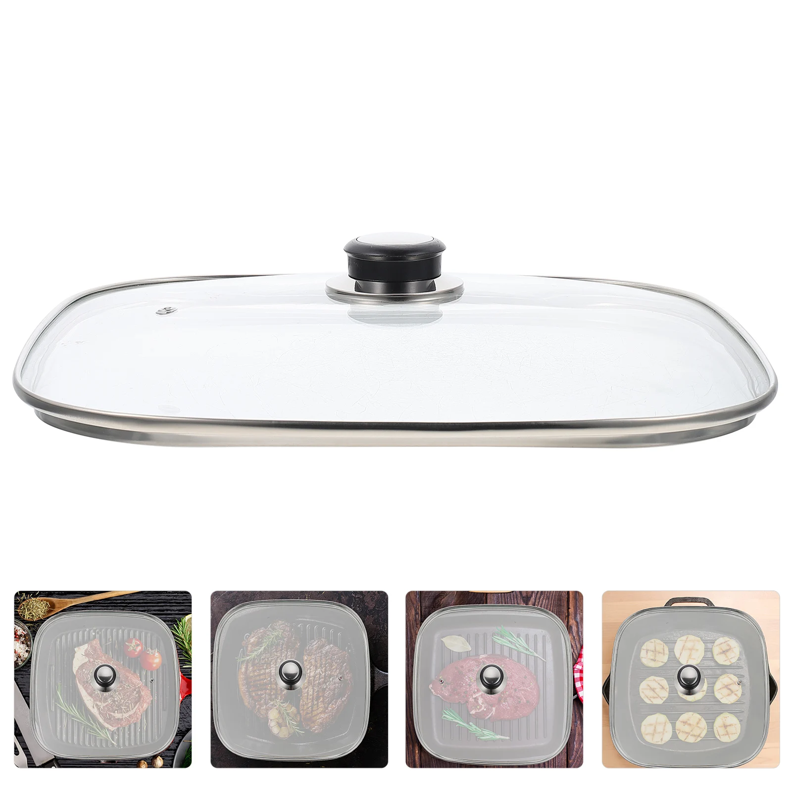 

Electric Food Warmer Glass Cover Lid for Pan Hot Pot Cookware Replacement Tempered Universal Kitchen Supply Anti Cracking