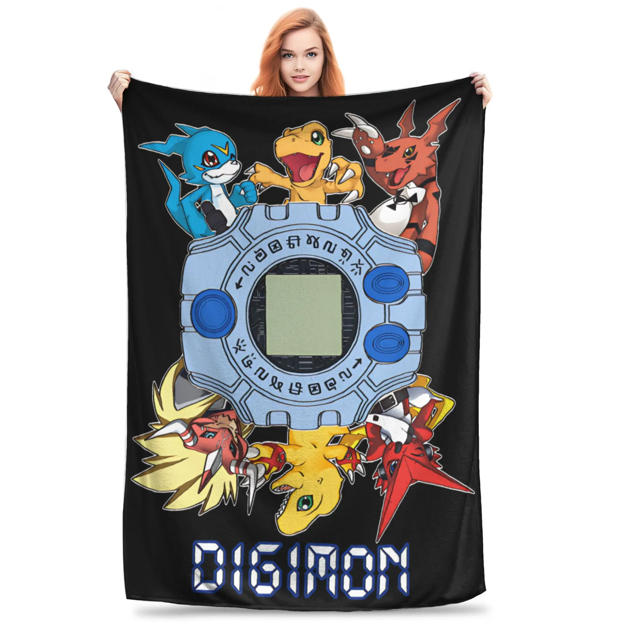 

Цифровое подарочное одеяло Monster Digimon для мужчин и женщин, супер мягкие теплые пледы для дивана, 50x60 дюймов, разные размеры