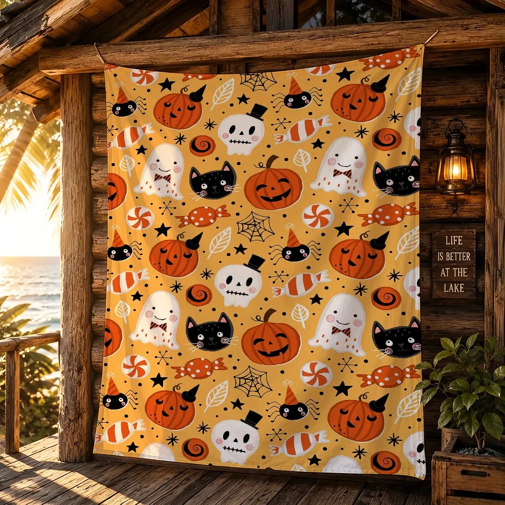 Halloween flag Campsite Atmosphere Hanging Banner Outdoor Garage Party Decor Advertising