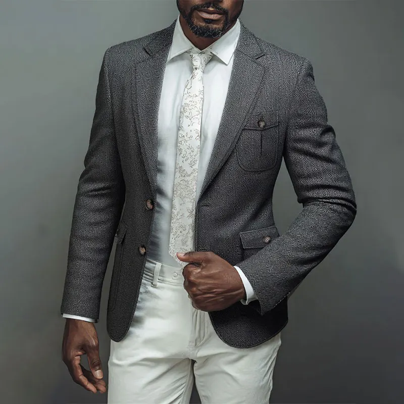 

Classic Single-Breasted Suit Jacket – Tailored Fit for Formal Occasions