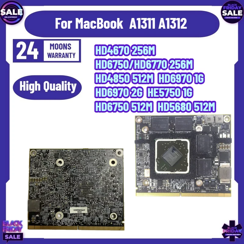 HD4670 HD6970 HD6750 256M 512M 1G 2G  Video Card for MacBook  A1311 A1312 Graphics Card HD4850 HD5750