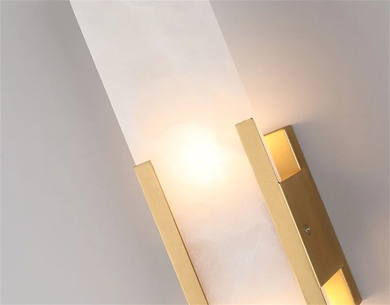 Nordic Modern High-End Marble Bedroom Bedside Lamps Living Room Wall Lighting Elegant Room Decor Marble Interior Wall Led Lights