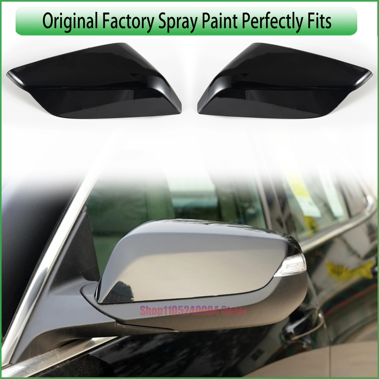 Compatible Door Rearview Mirror Cover Cap Housing Shell For Chevrolet Malibu 2016-2022 84026842 84026841 Auto Exterior Part