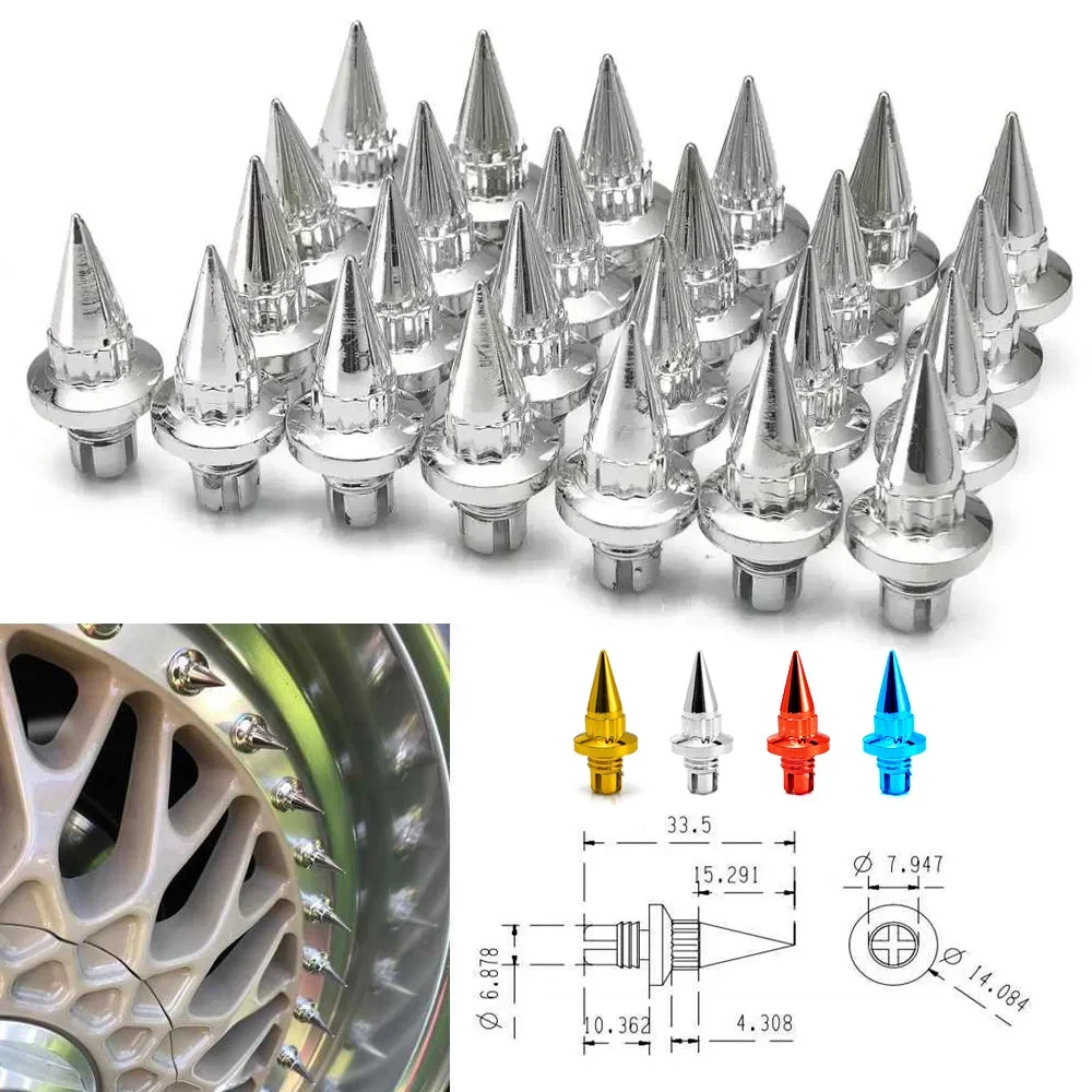 For Wheel Cap Lip Screw Bolt Tires 25pcs/lot Plastic Rim Lip Replacement Spike Wheel Rivets / Nuts