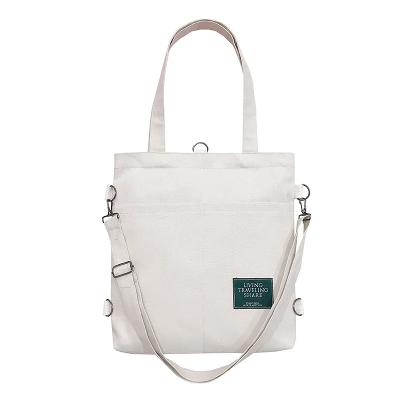 High Quality Women Canvas Shoulder Bag Shopping Bags Students Book Bag Cotton Cloth Handbags Large Tote For Girls Wallet