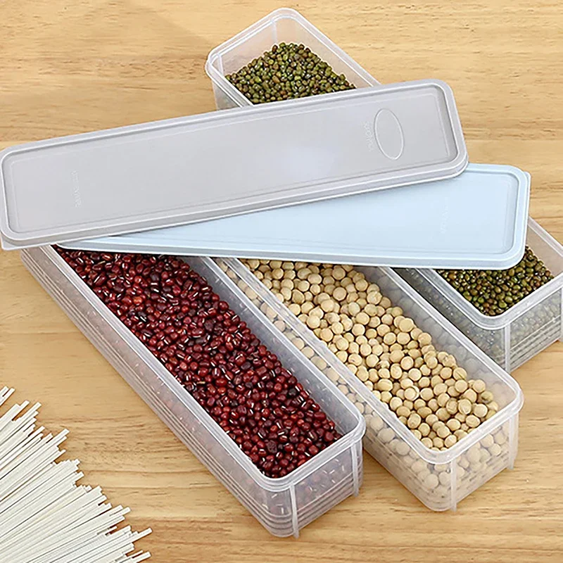 1PC Noodle  Box Plastic Food Preservation Sealed Box Rectangular Kitchen Accessories Noodle Refrigerator  Box Mason jars glass