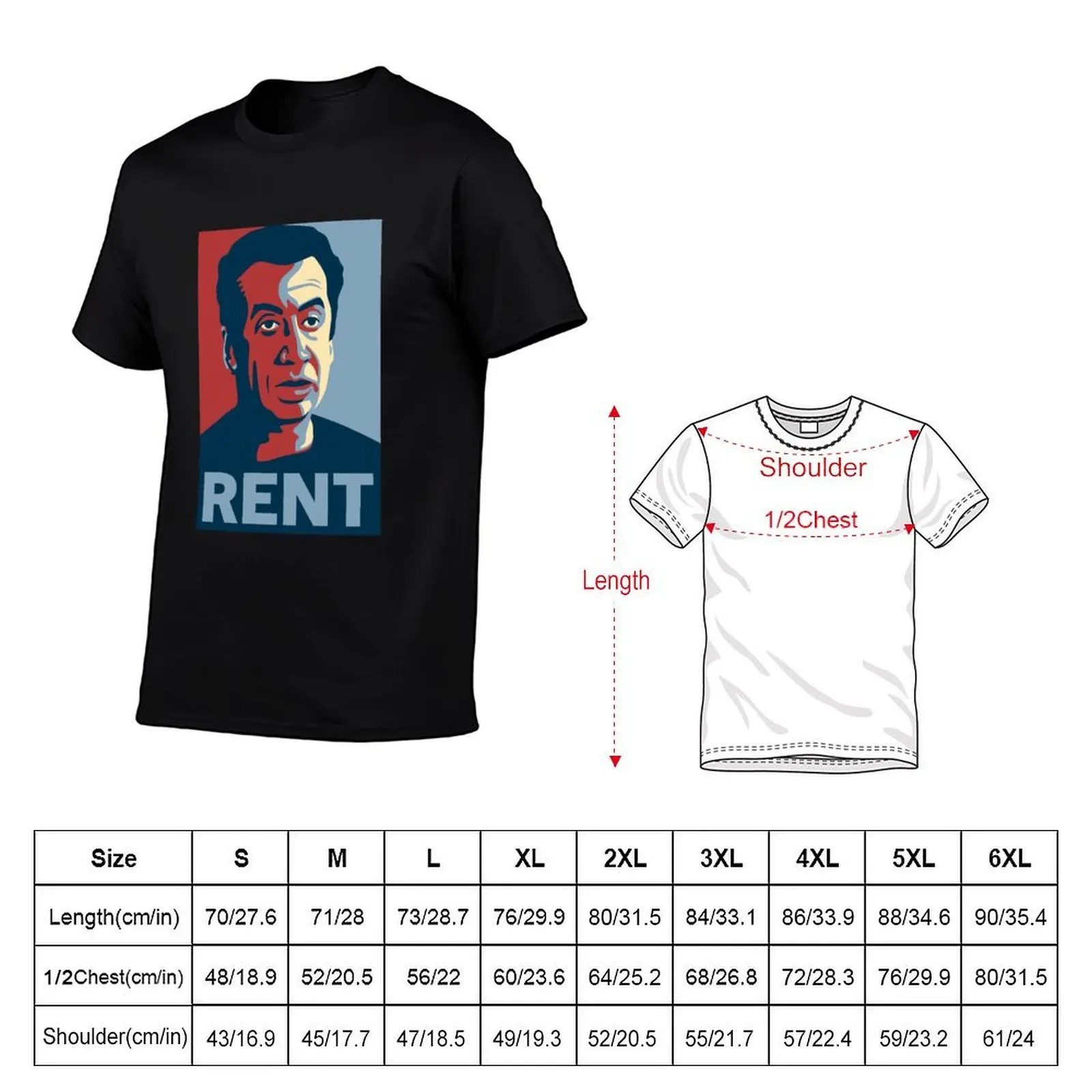 Rent T-Shirt topping graphic t shirt vintage Short sleeve tee men