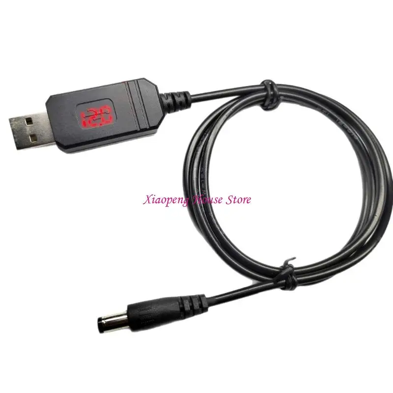 

MultiVoltage Output USB Cable Digital Screen 5V to 9V12V Boosters for DC5.5x2.1 Device 77JC