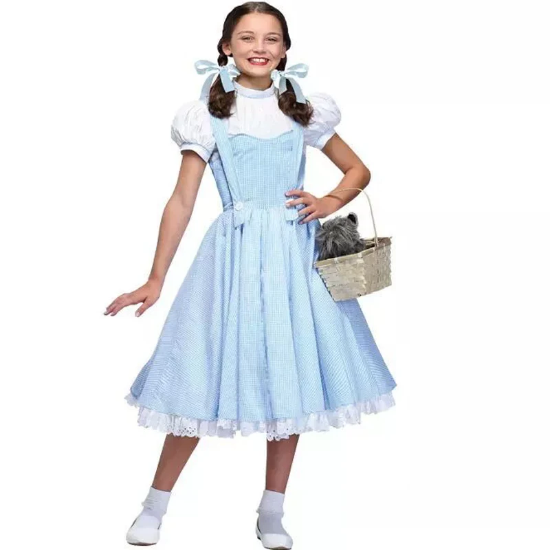 

Новый классический костюм принцессы Дороти, сказочный персонаж, жуткий косплей, карнавал, Хэллоуин, нарядное праздничное платье