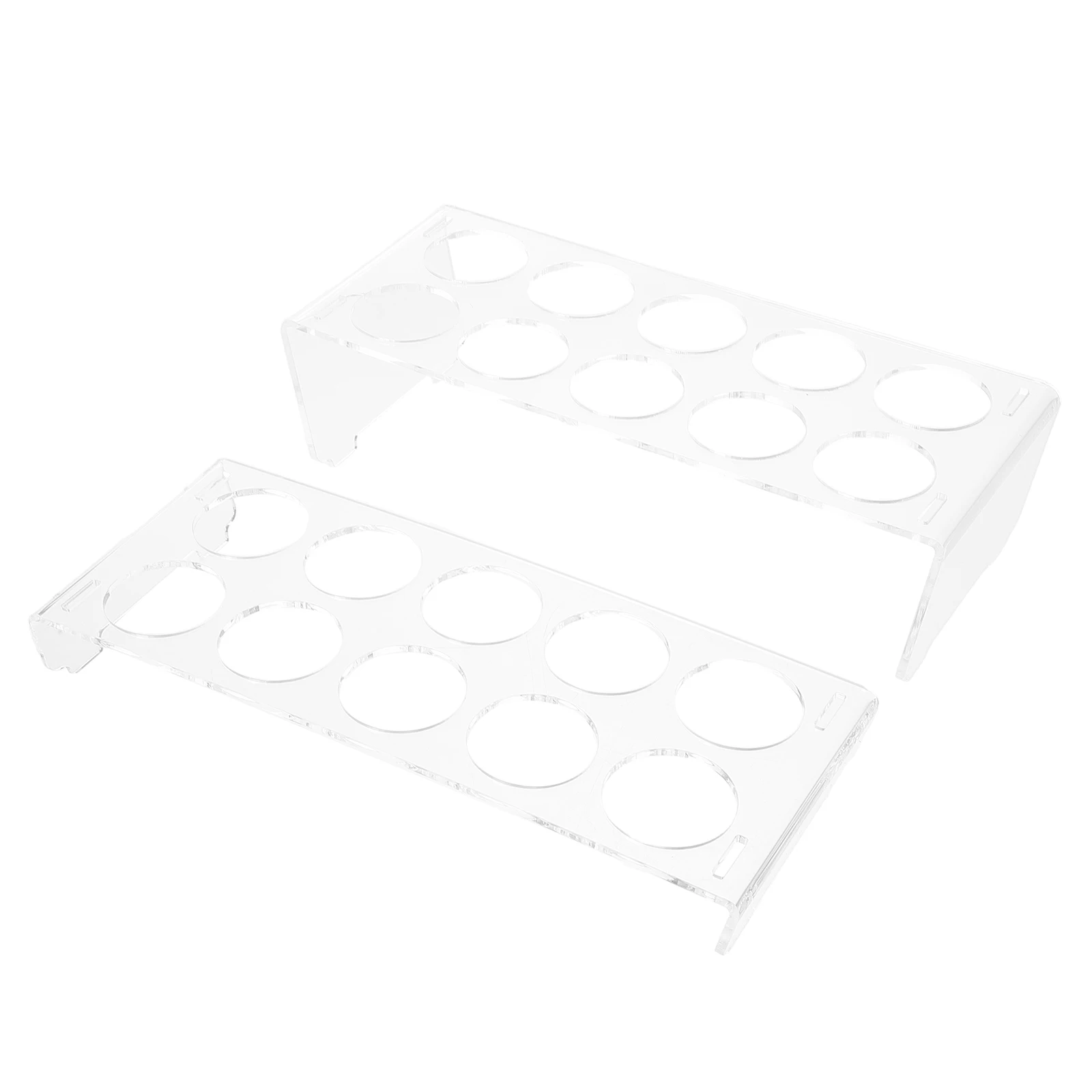 

2 Tier Acrylic Egg Storage Box Refrigerator Transparent Holder 20 Eggs Capacity Antislip Base Fridge Organizer Container Kitchen