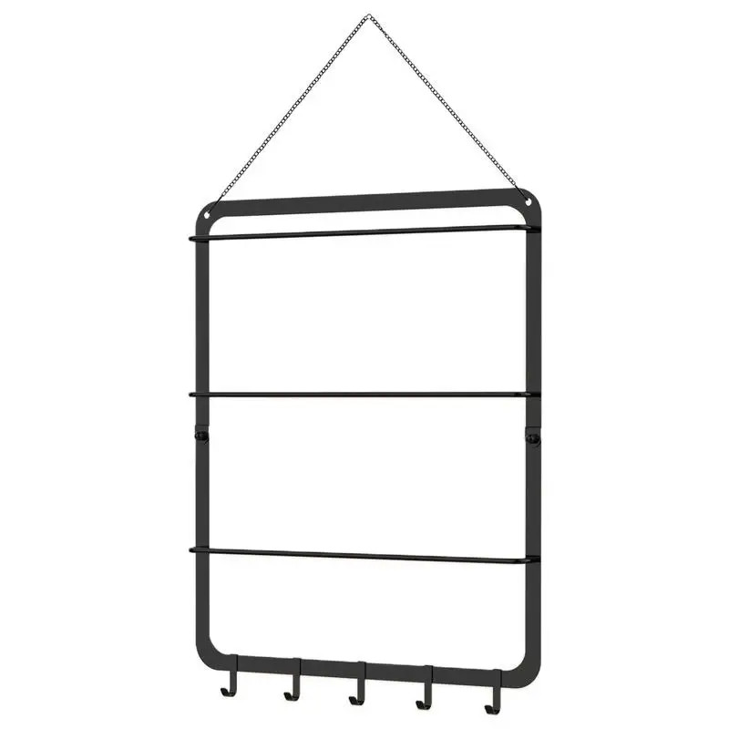 Sunglasses Holder Wall 3 Tier Suspending Glasses Holder For Wall And Door With 5 Hooks Multiple Eyewear Display Hanger For Wall