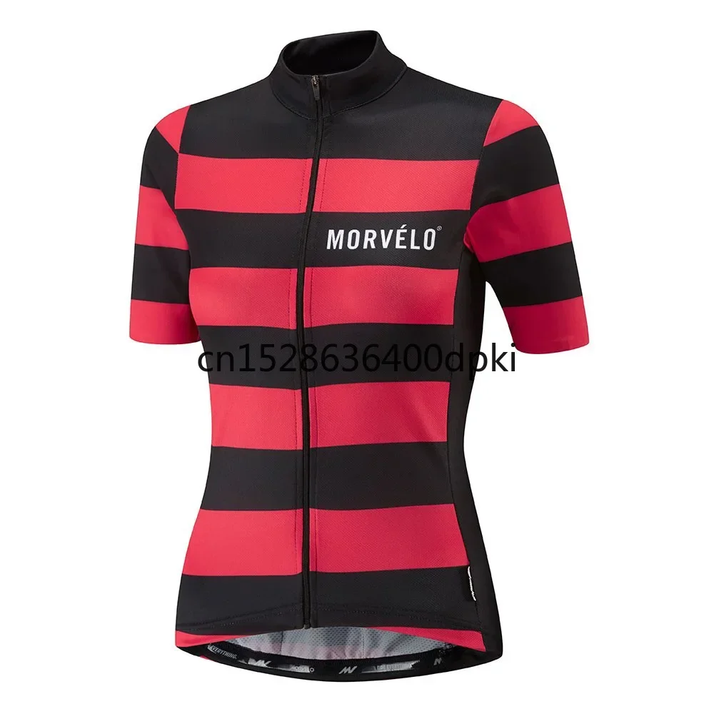 Morvelo 2023 Women Summer Jersey Short Sleeve Bicycle Wear Outdoor Mountain Road Bike Cycling Clothing Breathable Shirt FUALRNY