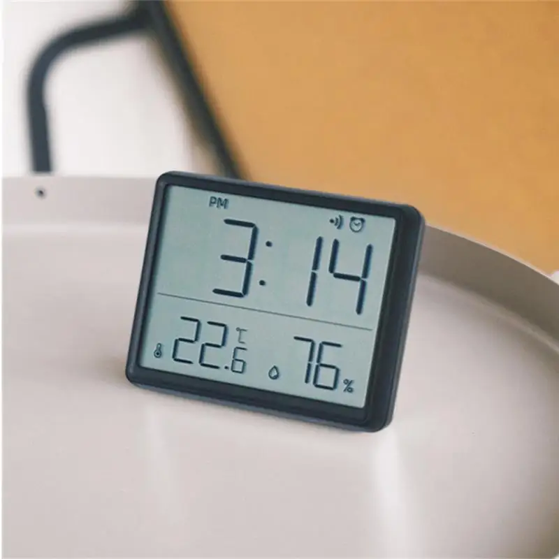 Digital Clock Elegant Design Temperature Display Convenient Modern Time Display Wall-mountable Digital Clock Safe And Practical