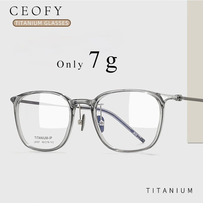 

Ceofy Мужчины Женщины Титановая Высококачественная оправа для очков Сверхлегкая оптическая оправа для очков для близорукости Новые мужские очки