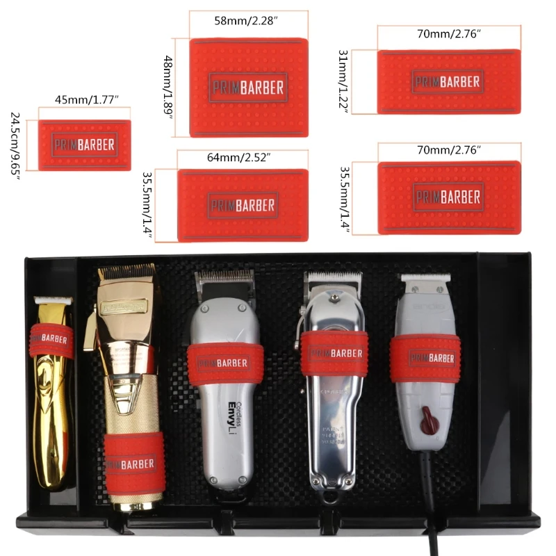2024 جديد 5 قطعة/المجموعة المهنية الحلاق المقص قبضة عدم الانزلاق العصابات الكهربائية مقص الشعر مقاومة الحرارة كم حامل غطاء أدوات