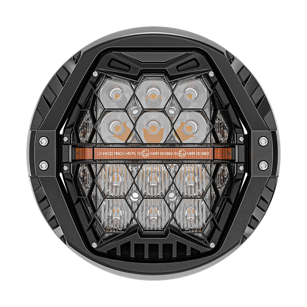 

Motorcycle 7inch Led Headlight 12v Led Lamp Amber/White Drl Headlamp for Harley King Harley Touring Ultra Classic Electra Street