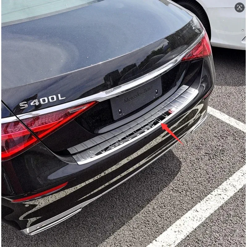 

Car Accessories For Mercedes-benz W223 S400l S450 2020 -2022 2023 Rear Trunk Bumper Protector Rear Scuff Plate Rear Door Sill