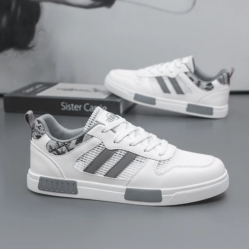 

Summer Mesh Sneakers Men Flat Sneaker Comfortable Breathable Casual Sports Shoes For Men Outdoor Non-slip Men's Skateboard Shoes