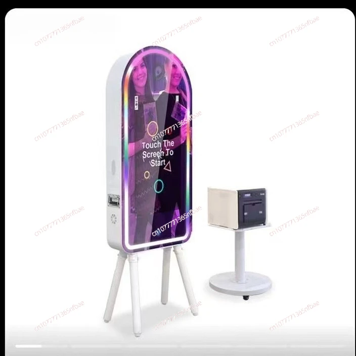

Specialized Mirror Photo Booth, Multi - Function Ad Player with Computer Setup, Ultimate Photo Tool for Parties, Weddings