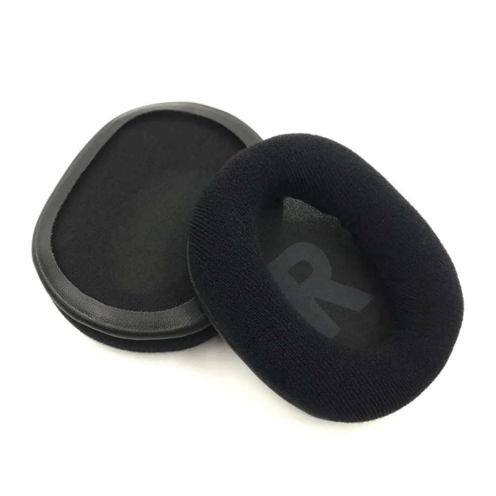 Ear Cover Ear Pads Leather Flannel Gaming Headphones Pads Sponge 100 X80x20mm Earphone Egg White Wool 2pcs Cover Tool