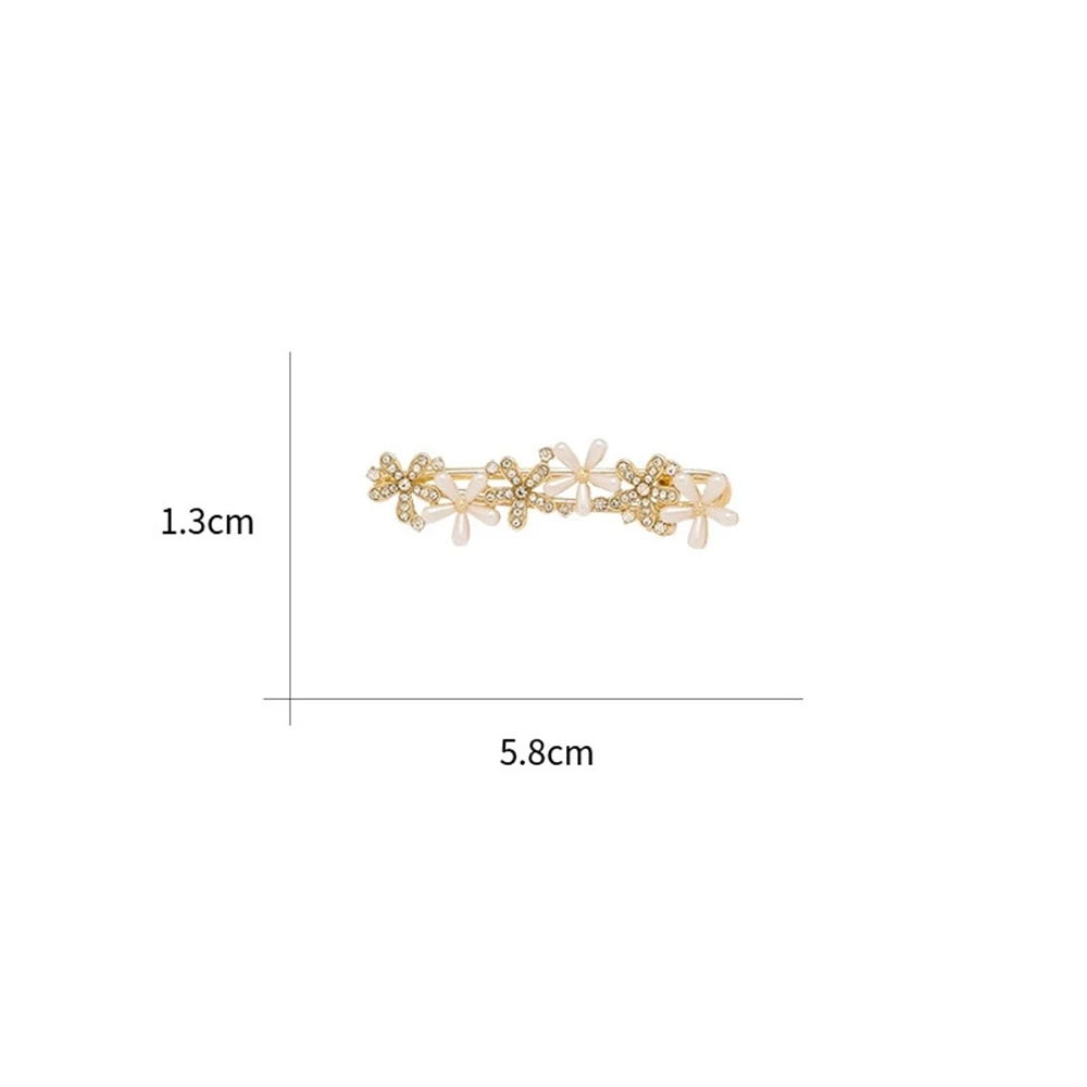 Spinki do włosów z perłami i kwiatami, ozdobne klamry do włosów z cyrkoniami, eleganckie ozdoby do włosów dla kobiet i dziewcząt.