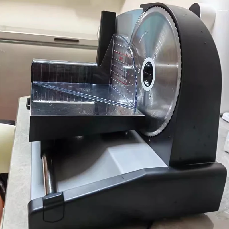Electric Cooked Food Slicer Adjustable Thick Bottom Thickness Stainless Steel Ham Bread Slicer