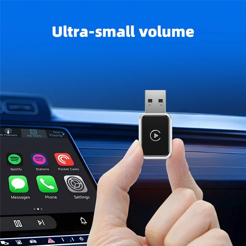 محول Carplay اللاسلكي Mini Ai Box لهاتف Iphone، تحويل الحجم السلكي إلى السيارة اللاسلكية