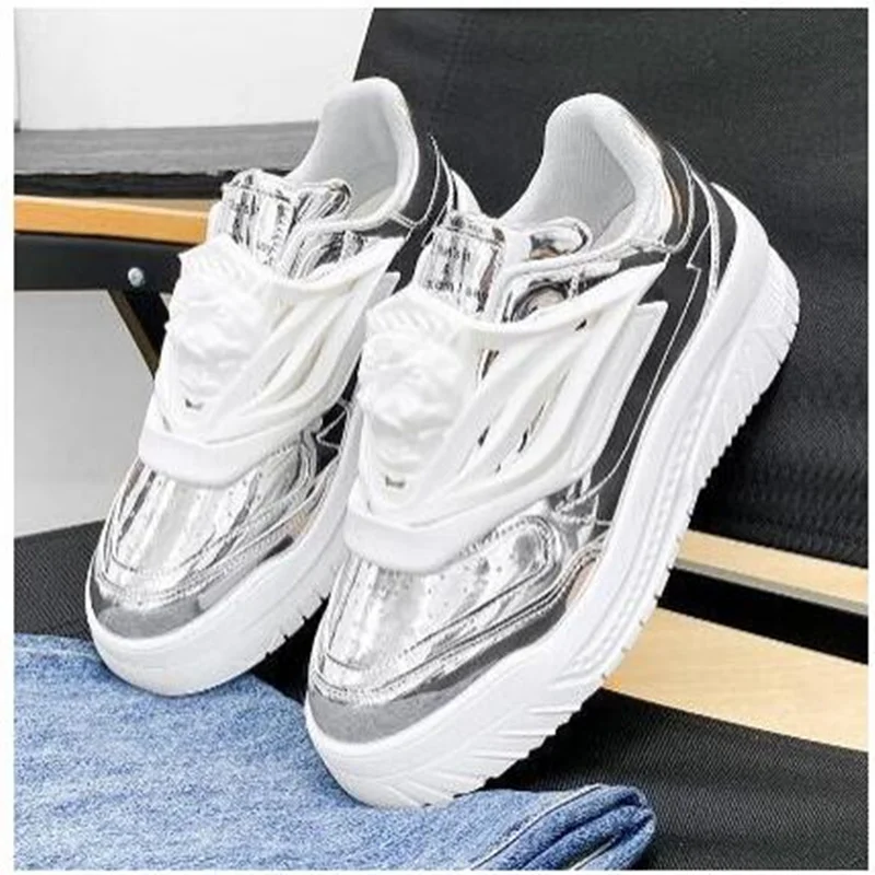 Spring Men Shoes Platform Male Casual Sneakers Men Board Shoes Fashion Thick-soled Trendy Men Vulcanized Shoes Student 2024 New