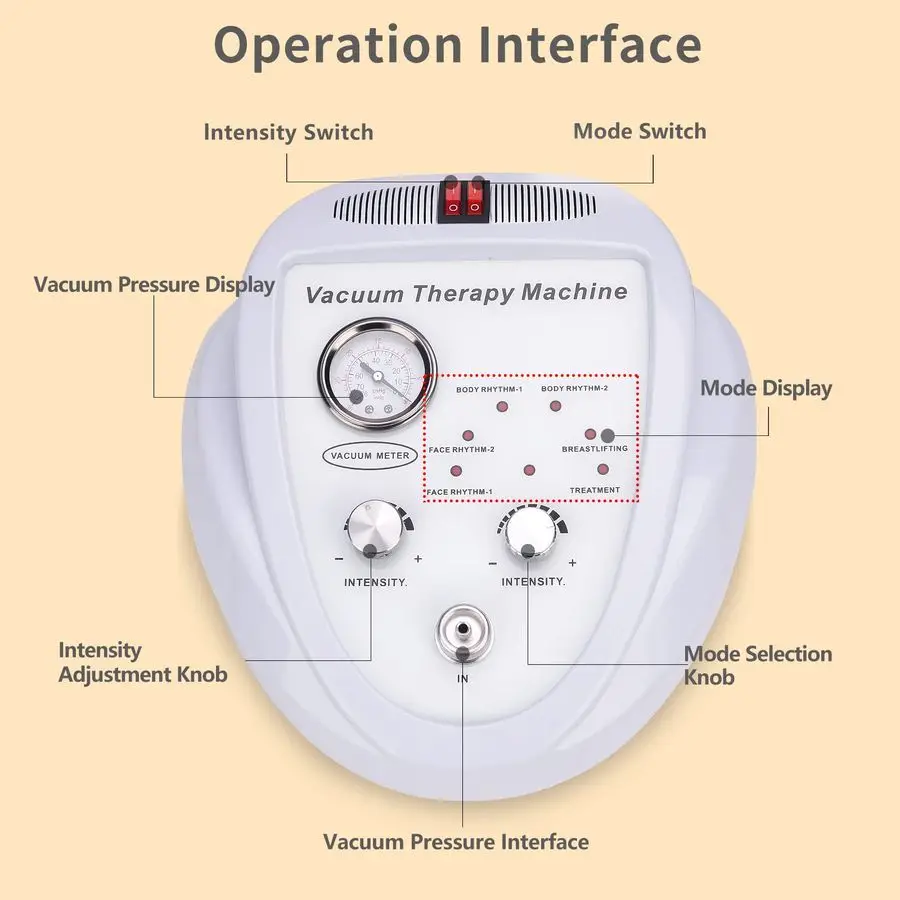 

Vacuum Therapy Machine, Multifunctional Vacuum Therapy Cupping Machine, Vacuum Cupping Machine with 30 Vacuum Cups and 3 Gua Sha