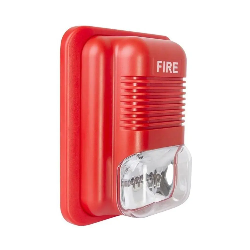 Wireless Technology Fire Alarm System Horn Alert Safety Sensor Wireless Fire Alarm Strobe Light Siren Alarm Sound & Light Alarm