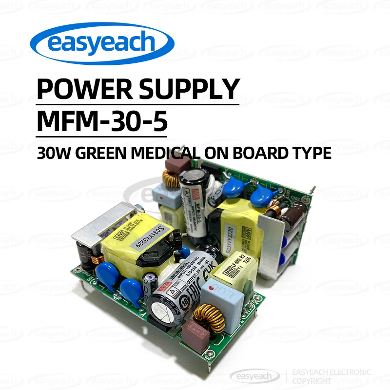 MEAN WELL MFM-30-5 Green PCB Medical Grade 5V Switching Power Supply