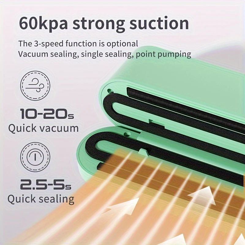 Portable Usb Charging Vacuum Sealer A Multifunctional Food Sealer With Sealing External Suction Inflation Functions 2025