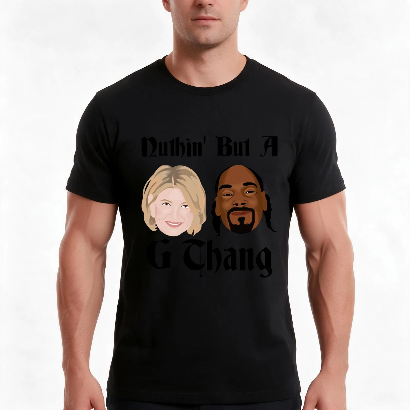 Snoop And Martha G Thang T-Shirt Summer Casual Cotton Tee Oversized Streetwear Tops Vintage Graphic Print Unisex Men Women