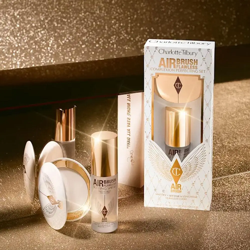 Charlotte Tilbury-polvo fijador de niebla fina, cobertura uniforme, controles de aceite, hidrata, reparación, reafirmante, iluminador, aspecto desnudo ligero