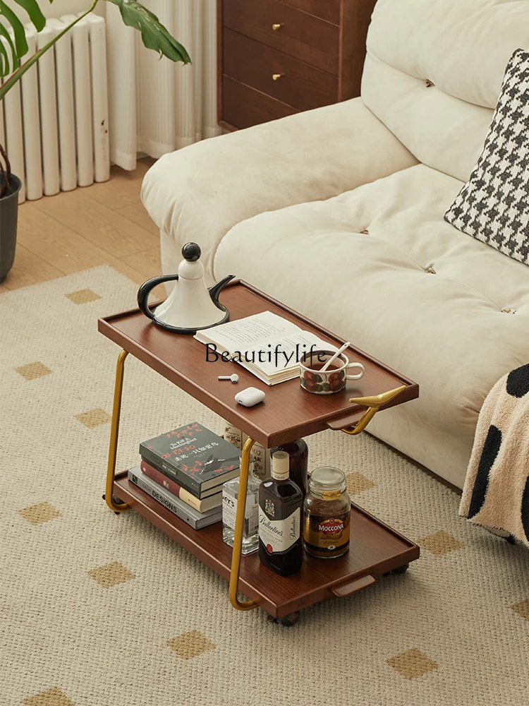 

Retro Trolley Side Table Middle-Ancient Portable Sofa and Tea Table Household