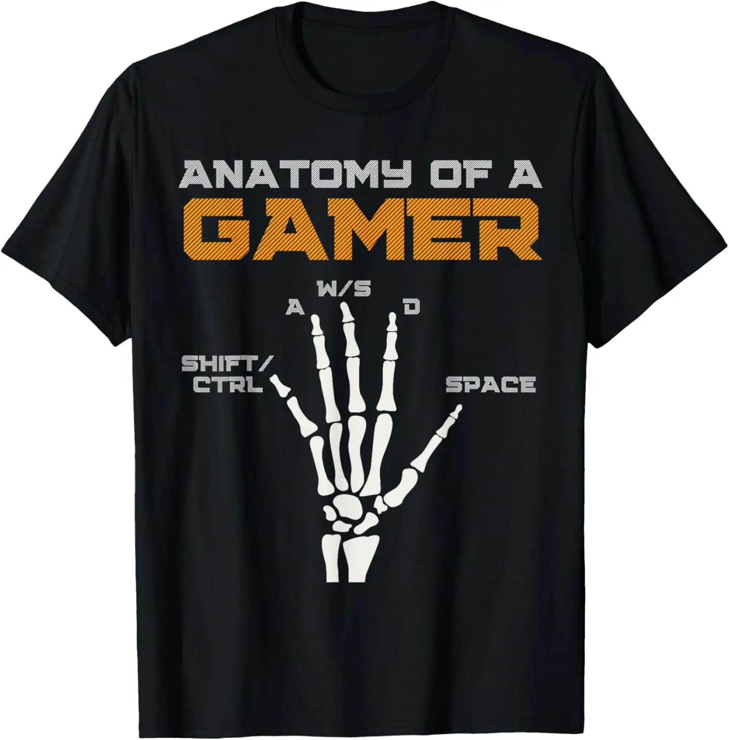 

Анатомия геймера, скелет, рука, компьютерный геймер, мужская футболка для мальчиков