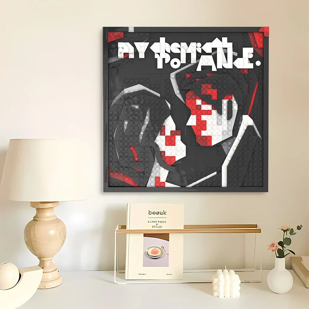 

Gobricks MOC MCR Three Cheerss Album Mosaic Building Blocks Model 3D art painting Bricks diy Assembled Toy Children Gift